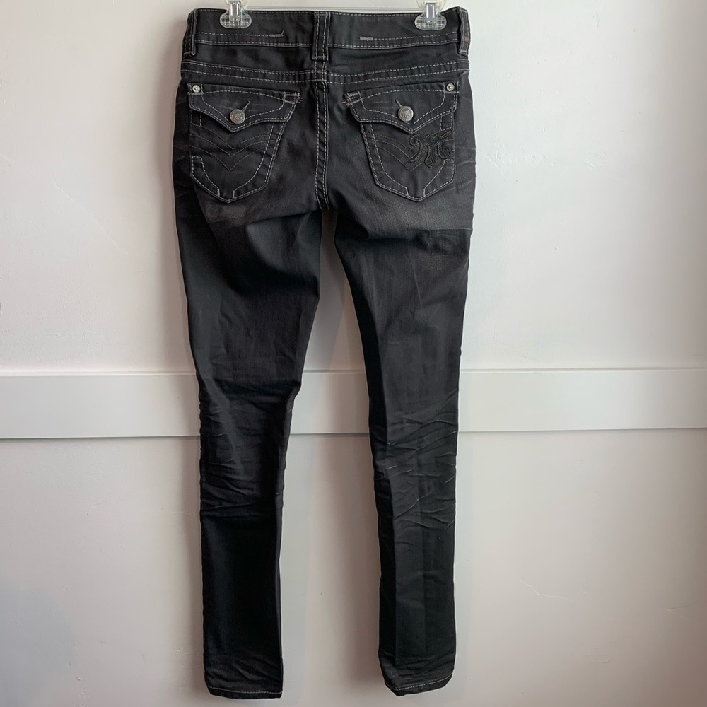 Mek Denim Coated Gray Bulgan Cigarette Jeans - Picture 2 of 8